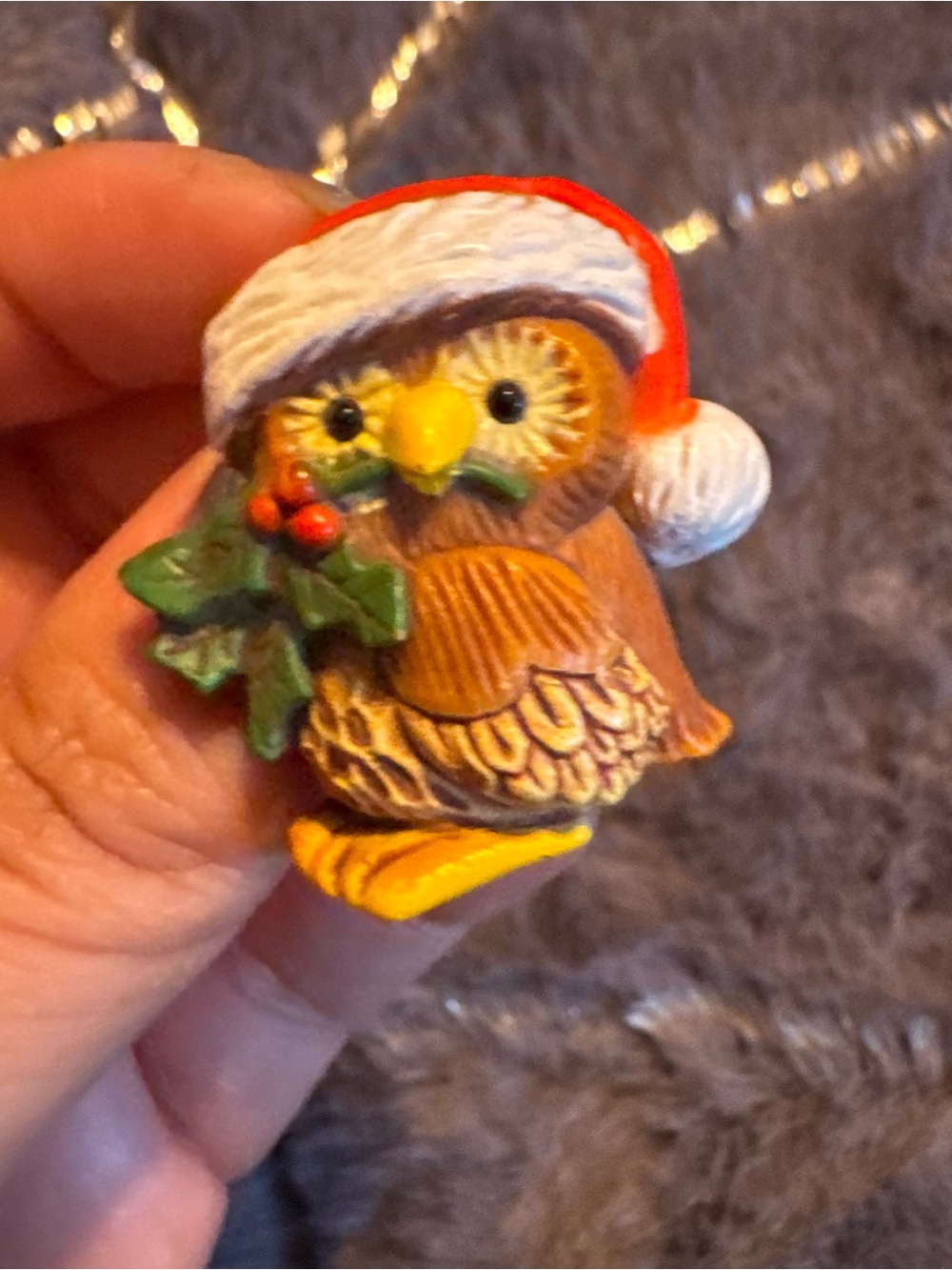 Owl Brooch Pin Vintage Hallmark Holiday Jewelry